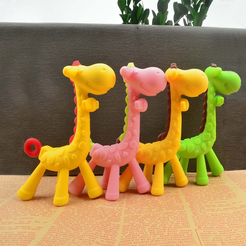 Giraffe Teething Toy Pacifier Chain Accessory